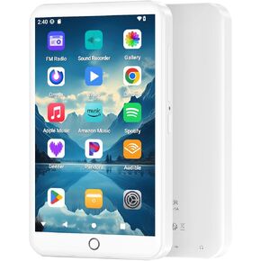 مشغل MP3 96GB مع Bluetooth و WiFi ، Android 13 MP3 مشغلات MP4 مع شاشة تعمل باللمس ومكبر صوت ، وذاكرة RAM 3GB و 32 جيجا بايت ، و Spotify Music Player مع Audible ، و FM Radio ، و Amazon Music ، و Play Store