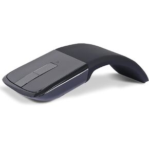 Bluetooth Arc Touch Mouse Foldable Slim and Portable Mini Wireless Computer Travel Mouse Folding Optical Mice for Microsoft Laptop Notebook Tablet - Black