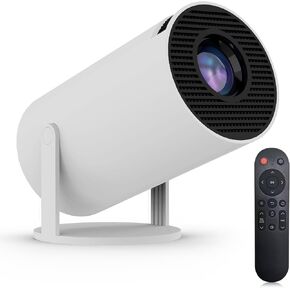 Mini Projector with WiFi and Bluetooth, 1080P HD & 4K Support Android 11 Portable Projector 180° Rotatable, Auto Keystone, Long Lasting Video Projector, Compatible with TV Stick, PS5, Laptop, HDMI/USB