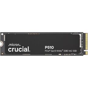 Crucial P510 1TB Gen5 NVMe SSD, Up to 11,000 MB/s, PCIe 5.0 M.2 2280 SSD, Internal Solid State Drive, Compatible with Laptop, Desktop, +Acronis Software - CT1000P510SSD8-01