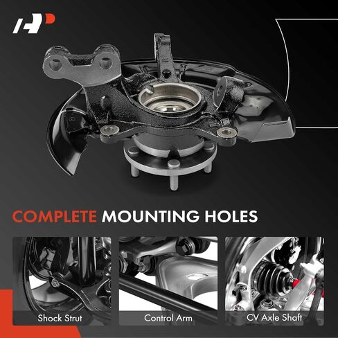 A-Premium Front Steering Knuckle & Wheel Bearing Hub Assembly Compatible with Toyota Highlander 2008-2017 & Lexus RX350 2010-2015, RX450h 2010-2015, Left Driver Side, Replace # 4770348010, 9036945006 in Saudi Arabia
