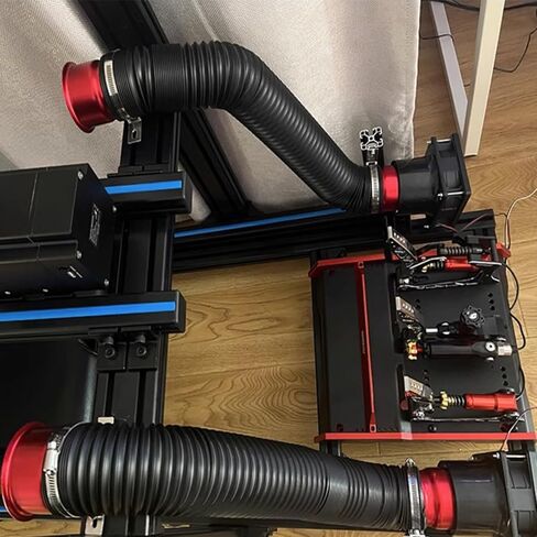 Obokidlyamor 2pcs محاكاة التوربينات أنبوب الرياح المعلوم متغير سرعة الرياح على عجلة القيادة من لعبة السباق PC USB لـ logitech/thrustmast in Kuwait
