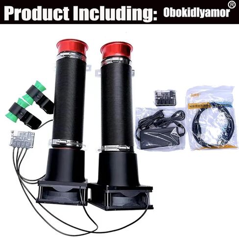 Obokidlyamor 2pcs محاكاة التوربينات أنبوب الرياح المعلوم متغير سرعة الرياح على عجلة القيادة من لعبة السباق PC USB لـ logitech/thrustmast in Kuwait