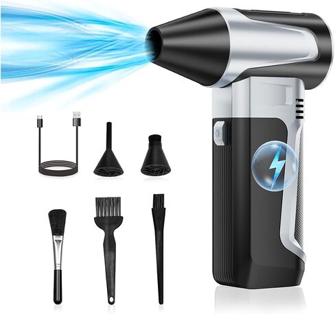 Electric Air Duster 180000RPM, Super Power Cordless Air Blower, Rechargeable Brushless Motor, 3-Speed Adjustable Compressed Air Duster for PC, Keyboard, Car, Home, Outdoor in Saudi Arabia