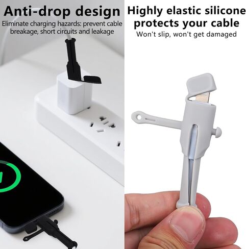 BOXOB 6 Sets Charger Cable Protector, Silicone Non-Slip Cord Savers Durable Charger End Cord Protector Compatible with Apple MacBook Laptop for Home Wrap Accessories（Colorful） in Saudi Arabia