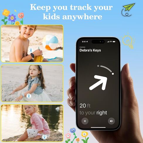 أساور مقاومة للماء متوافقة مع Airtag for Kids ، حاملان من السيليكون مع معصم تصميم خفي متوافق مع Airtag للطفل ، حامل GPS المتنفس للأطفال PWP in Kuwait