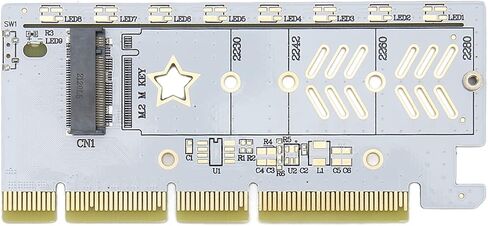 Septpenta M.2 PCIe 4.0 NVME SSD Adapter ، 64 جيجابت في الثانية من السرعة ، تدعم 2230/2242/2260/2280 SSDs ، متوافقة مع Windows ، MacOS ، Linux in Kuwait