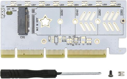 Septpenta M.2 PCIe 4.0 NVME SSD Adapter ، 64 جيجابت في الثانية من السرعة ، تدعم 2230/2242/2260/2280 SSDs ، متوافقة مع Windows ، MacOS ، Linux in Kuwait