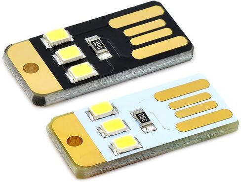 5Pcs Pocket Card USB Power LED Keychains Night Light 0.2W USB LED Bulb Book Light for Laptop PC Powerbank in Saudi Arabia