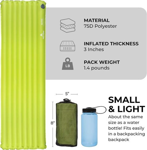 Teton Altos Inflatable Sleeping Pad, Sleeping Mat for Camping, Backpacking, Hiking, Budget Friendly and Durable in Saudi Arabia