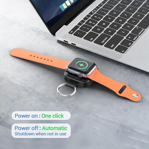 Portable Wireless Charger for Apple Watch Magnetic iwatch Charger 1200mah Power Bank Camping Travel Essentials Camping Watch Charger for Series 10/9/8/7/6/Se/5/4/3/2/1/Ultra/Ultra 2-Black in Saudi Arabia
