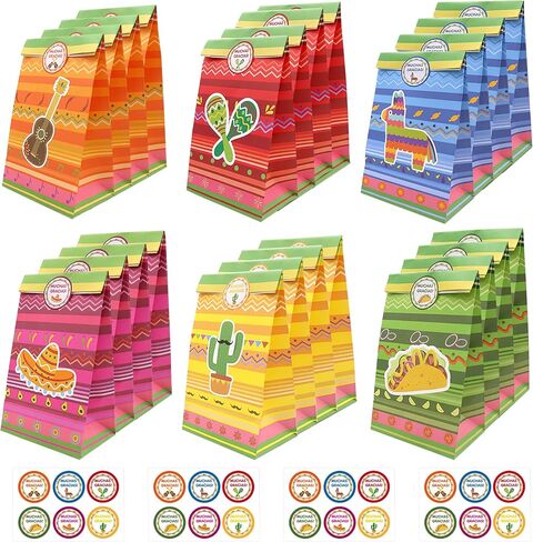 Kitticcino 24 Packs Building Blocks Goodie Candy Treat Bags, Color Bricks Theme Building Block Party Supplies, Kids Birthday Party Favor Bags, Including Thank You Stickers for Spring and for Summer Gift in Kuwait