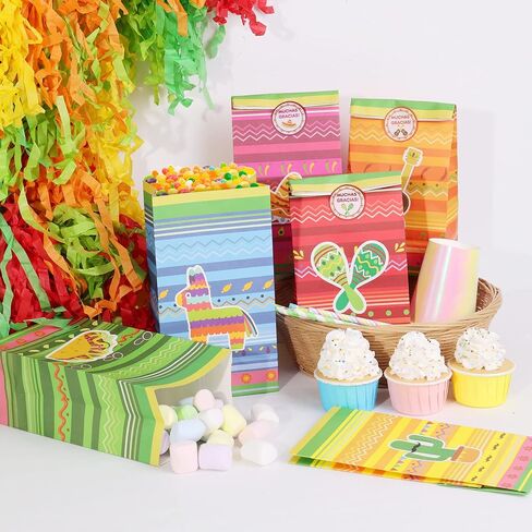 Kitticcino 24 Packs Building Blocks Goodie Candy Treat Bags, Color Bricks Theme Building Block Party Supplies, Kids Birthday Party Favor Bags, Including Thank You Stickers for Spring and for Summer Gift in Kuwait