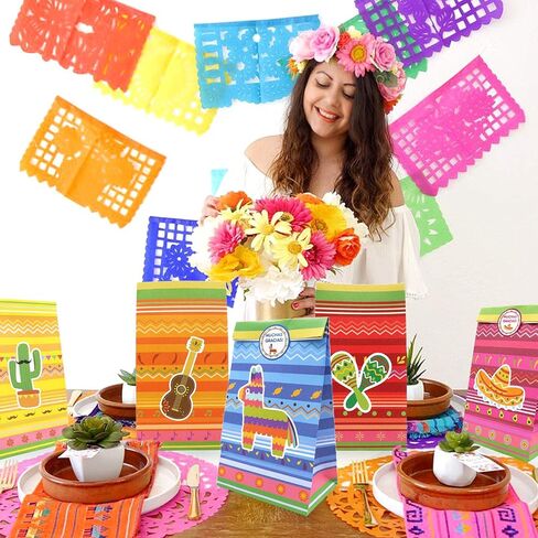 Kitticcino 24 Packs Building Blocks Goodie Candy Treat Bags, Color Bricks Theme Building Block Party Supplies, Kids Birthday Party Favor Bags, Including Thank You Stickers for Spring and for Summer Gift in Kuwait