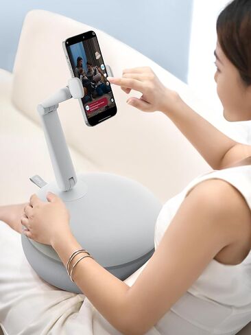 SAIJI Cell Phone Pillow Holder mini iPhone Stand for Bed, Upgraded mini Angle & Height Adjustable Phone Pillow Stand for Watching Video On Bed/Sofa/Lap, Fit for 4.7"-7.0" Device (Gray) in Saudi Arabia