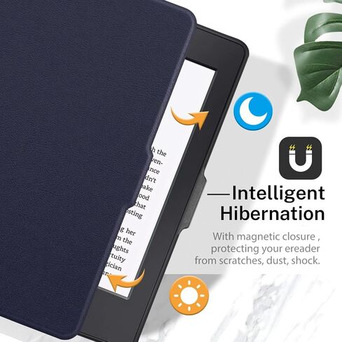 Smart Case Compatible with Kindle Paperwhite 5th/6th/7th Generation e-Reader (2012-2018 Released - Model No:EY21 & DP75SDI), Includes a Screen Protector - Premium PU Leather Cover with Auto Sleep/Wake in Saudi Arabia