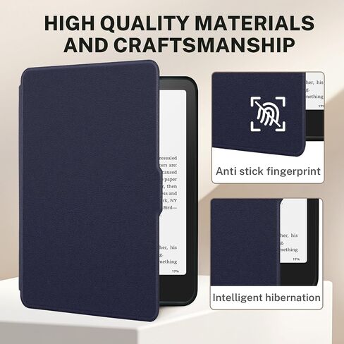 Smart Case Compatible with Kindle Paperwhite 5th/6th/7th Generation e-Reader (2012-2018 Released - Model No:EY21 & DP75SDI), Includes a Screen Protector - Premium PU Leather Cover with Auto Sleep/Wake in Saudi Arabia