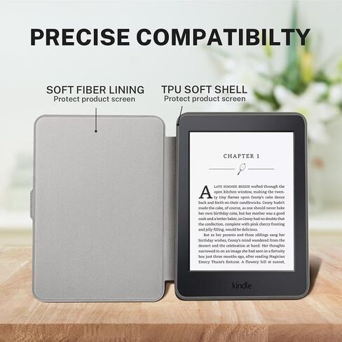 Smart Case Compatible with Kindle Paperwhite 5th/6th/7th Generation e-Reader (2012-2018 Released - Model No:EY21 & DP75SDI), Includes a Screen Protector - Premium PU Leather Cover with Auto Sleep/Wake in Saudi Arabia