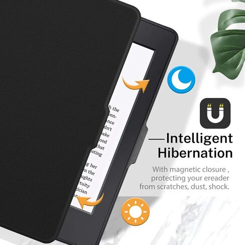 حالة ذكية متوافقة مع Kindle Paperwhite 5th/6th Generation E -Reader (2012-2018 تم إصدارها - النموذج رقم: EY21 و DP75SDI) ، ويشمل حامي الشاشة - غطاء جلدي متميز مع النوم التلقائي/الاستيقاظ in Saudi Arabia
