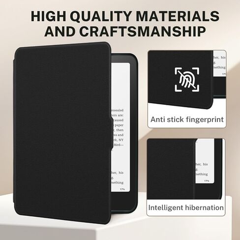 حالة ذكية متوافقة مع Kindle Paperwhite 5th/6th Generation E -Reader (2012-2018 تم إصدارها - النموذج رقم: EY21 و DP75SDI) ، ويشمل حامي الشاشة - غطاء جلدي متميز مع النوم التلقائي/الاستيقاظ in Saudi Arabia