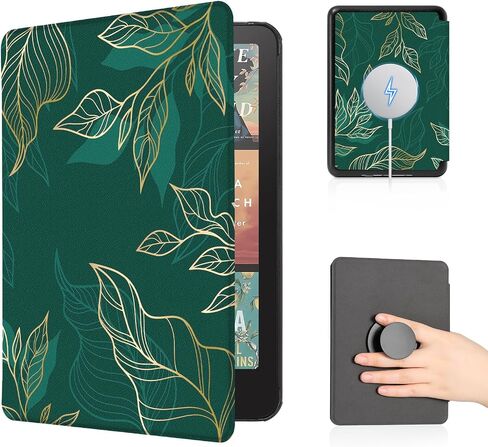CoBak Cute Case with Fold-Back Magnetic Cover for 7" Kindle Paperwhite 12th Gen 2024 and Colorsoft - for PopSockets Grip, Compatible with iPhone MagSafe and Anker Wireless Charging Pads, Auto Wake in Saudi Arabia