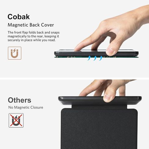 CoBak Cute Case with Fold-Back Magnetic Cover for 7" Kindle Paperwhite 12th Gen 2024 and Colorsoft - for PopSockets Grip, Compatible with iPhone MagSafe and Anker Wireless Charging Pads, Auto Wake in Saudi Arabia