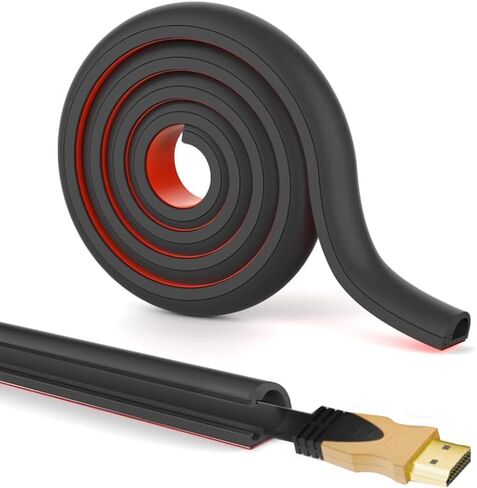 RPXRPXSide Open One Cord Cable Raceway Wire Cover for Cords, Our Cable Track is Best Suited for one Wire (Diameter <0.27"),Wire Raceway Management Cable Concealer Channel (Black, 39in) in Saudi Arabia