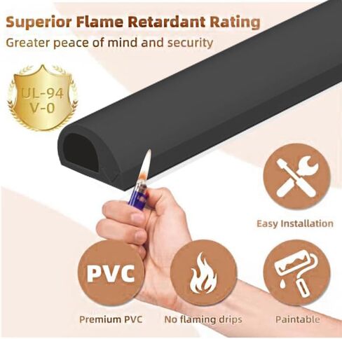 RPXRPXSide Open One Cord Cable Raceway Wire Cover for Cords, Our Cable Track is Best Suited for one Wire (Diameter <0.27"),Wire Raceway Management Cable Concealer Channel (Black, 39in) in Saudi Arabia