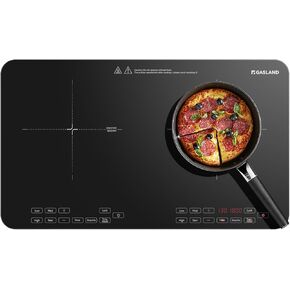 GASLAND SwiftChef Portable Induction Cooktop 2 Burners, 1800W Double Induction Countertop with 8 Power Settings, Dual Cooker with Sensor Touch Control, Child Safety Lock & Timer, ETL-certified