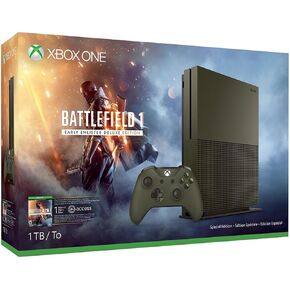 Microsoft Xbox One S 1TB Battlefield 1 حزمة Console Edition الخاصة - الأخضر العسكري