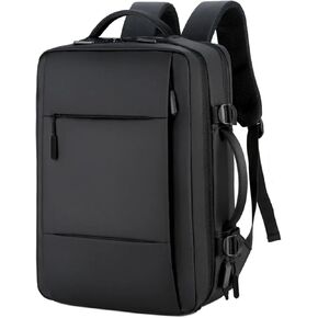 36-55L Travel Backpack for PS5 Pro/PS5/PS5 Slim/PS Portal, Large Capacity Carrying Case Expandable Laptop Waterproof Storage Bag With USB Connector for PS5 Pro/PS5/PS5 Slim Accessories Dark Gray