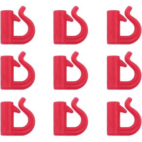 50PCS Quick Change D Ring Fishing Gear Connector 7mm Red Lure Ring Fishing Gear Connector Plastic Connecting Buckle Smooth Hollow Design to Prevent Line Damage Fishing Accessory