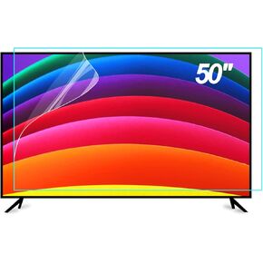 Anti Glare Film for TV 50 inch,Anti Blue Light Relieve Eye Strain and Reduce TV Screen Glare,50 in Television Screen Protector Film Frosted Surface Anti Scratch, No Bubbles (50 inch W1095mm)
