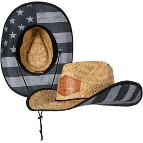 New Handwoven Premium Straw Cowboy Hat for UV Sun Protection | Adjustable Drawstring, Universal Size | by SA Co.