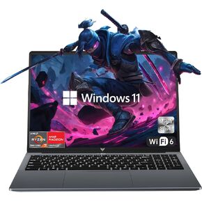 2025 AMD Laptop, 16.0inch Laptop Computer with AMD Ryzen 7 5700U(8C/16T, Up to 4.3GHz), 16GB RAM 512GB NVMe SSD Windows 11 Laptop, Radeon RX Vega 8 Graphics,WiFi 6, Backlit KB,53Wh Battery,Gray