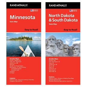 Rand McNally State Maps: Minnesota and North Dakota/South Dakota (2 Maps)
