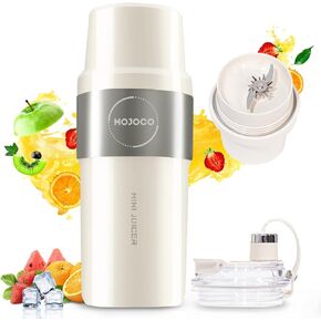 Mojoco Personal Smoothie Blender – Vacuum Insulated Blender for Fruits and Vegetables - Rechargeable Portable Blenders with Stainless Steel Blade for Travel, Camping, Gym