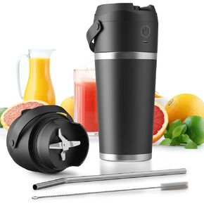 2025 Portable Personal Stainless Steel Blender Container,Insulated Hand Held Blender Cups Shakes/Smoothie/Food Prep, Powerful Compact,Ideal Travel and Outings Kitchen,On-the-Go Convenience