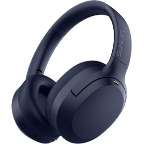 سماعات الرأس Hybrid Active Devination ، اللاسلكية فوق سماعات Bluetooth الأذن مع MIC ، وقت اللعب 40 ساعة ، صوت عالي الدقة ، باس عميق ، كؤوس أذن راحة قابلة للطي للسفر ، المكتب ، المنزل (الأسود)