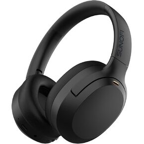 سماعات الرأس Hybrid Active Devination ، اللاسلكية فوق سماعات Bluetooth الأذن مع MIC ، وقت اللعب 40 ساعة ، صوت عالي الدقة ، باس عميق ، كؤوس أذن راحة قابلة للطي للسفر ، المكتب ، المنزل (الأسود) in Saudi Arabia