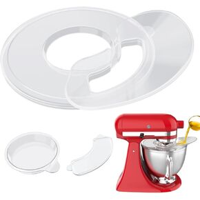 Upgrade Mixer Bowl Cover for KitchenAid 4.5-5 Qt Tilt-Head Stand Mixer, Splash Guard with Extra Pouring Window and Flip for KitchenAid Mixer