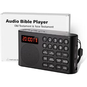 KJV Audio Bible Player, King James Version Electronic Bible, New and Old Testament KJV Talking Audio Bibles for Seniors, 26 Hours of Playback Time, Easily Switch and Locate The Chapter