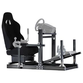 Anman F1 Racing Simulator Cockpit Stand with Comfortable Seat Fit for Logitech/Thrustmaster/Fanatec G29 G920 G923 T80 T300,Adjuatable Steering Wheel Stand,Not Included Wheel,Pedals,Handbrake & Shifter