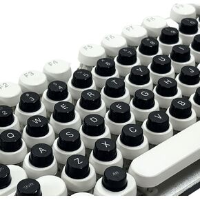 Keyboard Stickers for Long Nails, Adhesive Reusable Protective Raised Silicone Caps Covers for Typing Gaming on Desktop 72 PCS (White) in Saudi Arabia