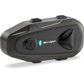 EJEAS E1 Motorcycle Helmet Bluetooth Headset, Bluetooth 5.3 Helmet Speaker with Noise Reduction and IP65 Waterproof, Voice Assistant and Hands-Free Calling for Single Rider Use