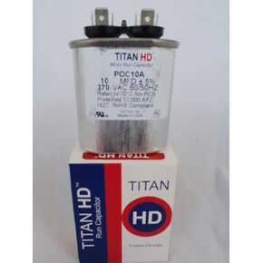 Run Capacitor 10 MFD 370 Volt Oval POC10A