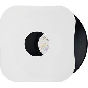sdroceRyaM 12 Inches Vinyl Record Inner Paper Sleeves - Round Corners Anti-Static White Kraft Paper Protection Covers for 12'' 33 RPM LP Record Vinyl - 10 Pack