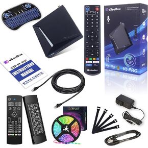 v See 2025 V5 Pro – 32GB Storage Drive, Backlit Keyboard, LED Light Strip, Ethernet Cable, Control Extension & Organizer (Includes Setup Guide, US-Based Support, 1-Year Warranty)