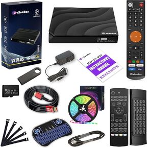 v See 2025 V3 Plus Data Storage Kit– Keyboard, Light Strip, HDMI Cable, Remote, Power Adapter & More