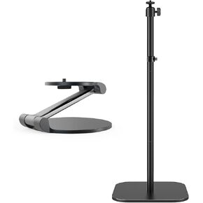 Portable Projector Foldable Stand with 180-Degree Rotation for Eazze Series (367g) & 47.24" Fixed Height Floor Stand, 1/4-Inch Screw, 360° Rotatable, Multi-Device Compatible